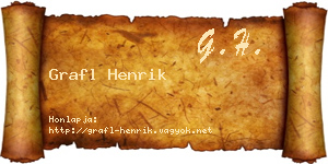 Grafl Henrik névjegykártya